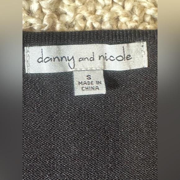 Danny and Nicole 3/4 Sleeve Black and Tan  Dress Size S - Picture 3 of 4